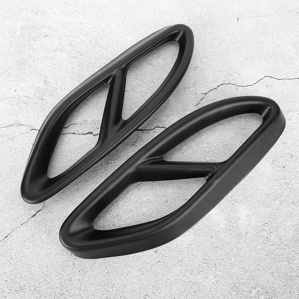 2 st Rostfritt Stål Bakre Avgasrör Ventilationsskydd Trim Passar för Mercedes Benz C-Klass