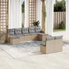 VidaXL Garden Lounge Set with Cushions 9 Pcs, Patio Sofas, Patio Furniture Set, Outdoor Furniture, Beige 3258776