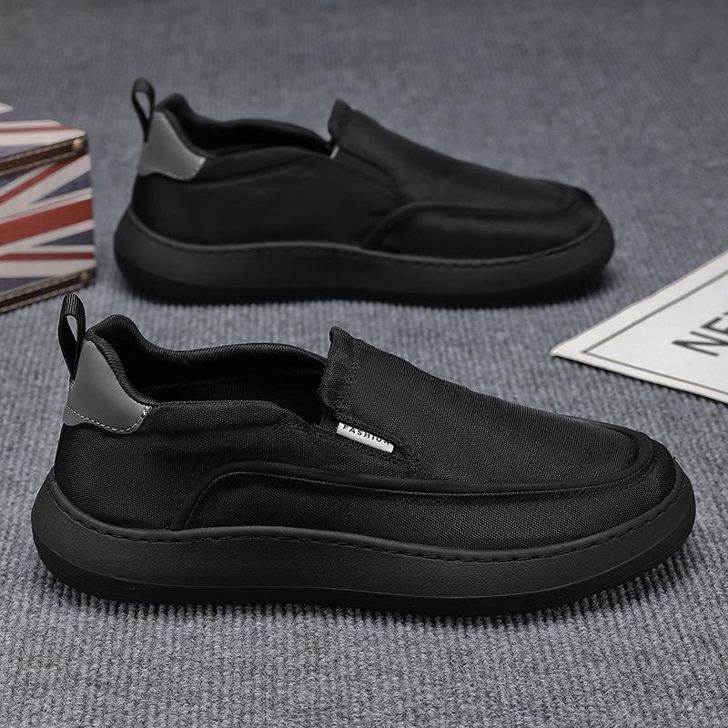 Cloth shoes summer new breathable casual lazy black sports canvas shoes