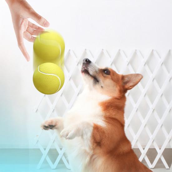 Squeaky Tennis Dog Chew Toy Bite Resistant Aggressive Chewer Interactive Ball Toy Small Medium Large Dog Teething Cleaning Ball Toy