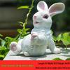 Little Rabbit Resin Figurine for Bonsai Landscaping and DIY Decor