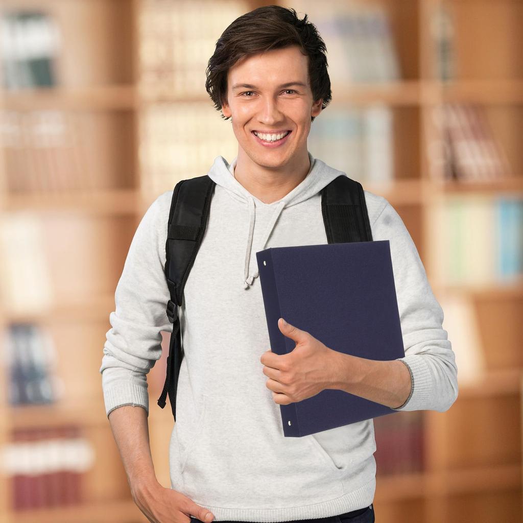 PATIKIL 3-Ring Binders, A4 Size, Set of 2, Sky Blue, for Business, Home, and Classroom Use