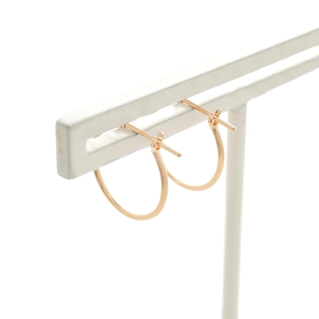 ESTELLE Hoop 18K Pink Gold [Official] Women's Earrings, (M) 0202-1470-0015-0000