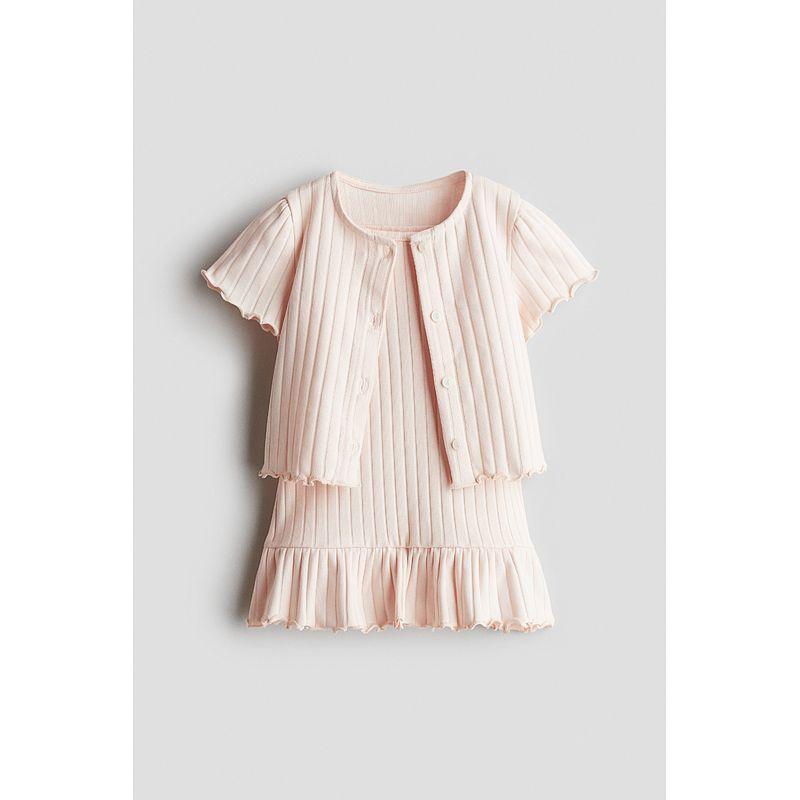 

HM Костюм Детская одежда Малышка 2025 Лето Новое поступление Платье и Кардиган Костюм из 2 предметов 1293831