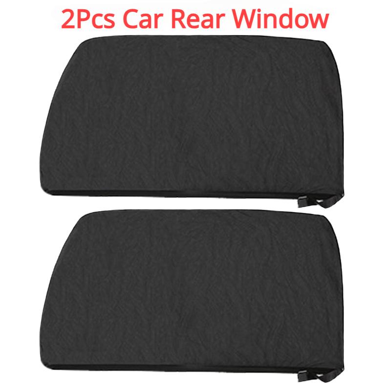 2Pcs Car Window Sunshade Mosquito Prevention UV Protective Breathable Mesh Side Window Sun Shade Cover Car Exterior Accessories