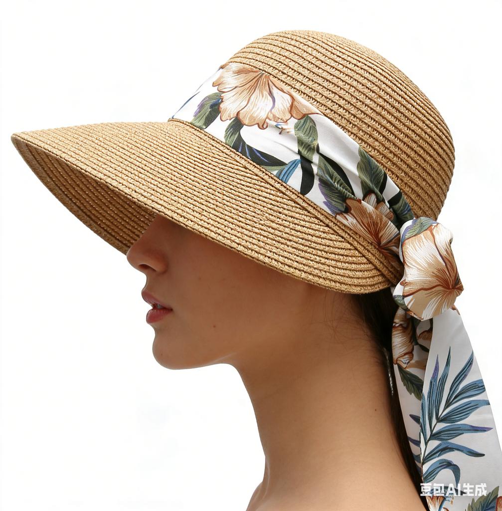 Summer Straw Sun Hat for Women Wide Brim Foldable Beach Cap UV Protection Panama Sombrero Paja Verano