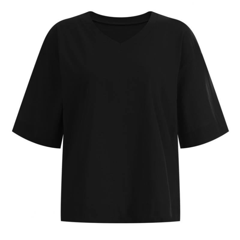 Shop   Women V Neck 5 8 Loose Fit 100  Cotton Bio Washing Short sleeVe Dai Wsh  