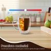 Glass Coffee Mug 12oz Double Wall Glass Coffee Cup with Handle Set of 4  Insulated Mug Milk Tea Latte Espresso Cup Water Cup