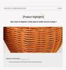 Multifunctional Woven Rattan Style Flower & Picnic Basket