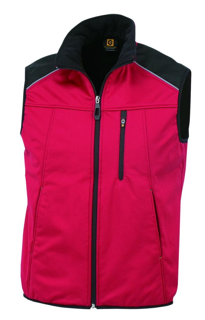 [COCOS Nobuoka] G-2249 Windproof Stretch Vest, Red, Size LL