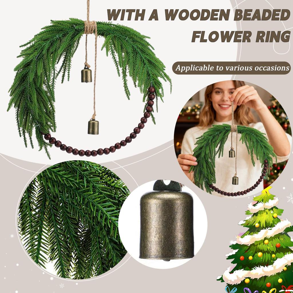 Miniature Norfolk Christmas Wreath, Suitable For Front Doors, Rustic Christmas , And Can Be Used , Fireplaces, Tables, And W