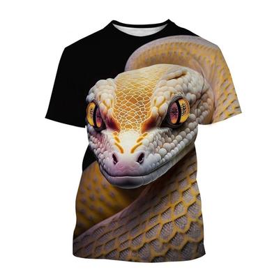 3D Dier Slang Bedrukt Heren T-shirt Gevaarlijk Wezen Patroon Street Korte Mouwen Zomer 2023 Tops Grote Maten T-shirt