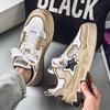 Men Casual Sneakers Outdoor Running Sport Shoes Persalized Star Design Trainers Mixes Color Platform Lace Up Sneakers For Male
