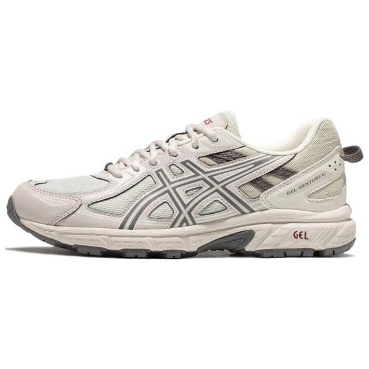 Asics Gel-Venture 6 Fashion Fabric Synthetic Leather Durable Breathable Low-Top Running Shoes Women sneaker Gray Green 1012B359-020