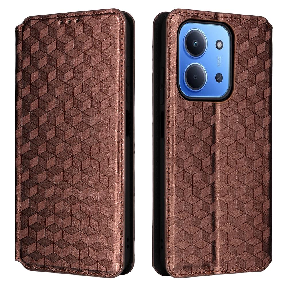 Pentru Xiaomi Redmi 15C 4G (Global) (171 mm)/Husă Portofel Poco C85 4G Piele Imprimată Romb Husă Telefon