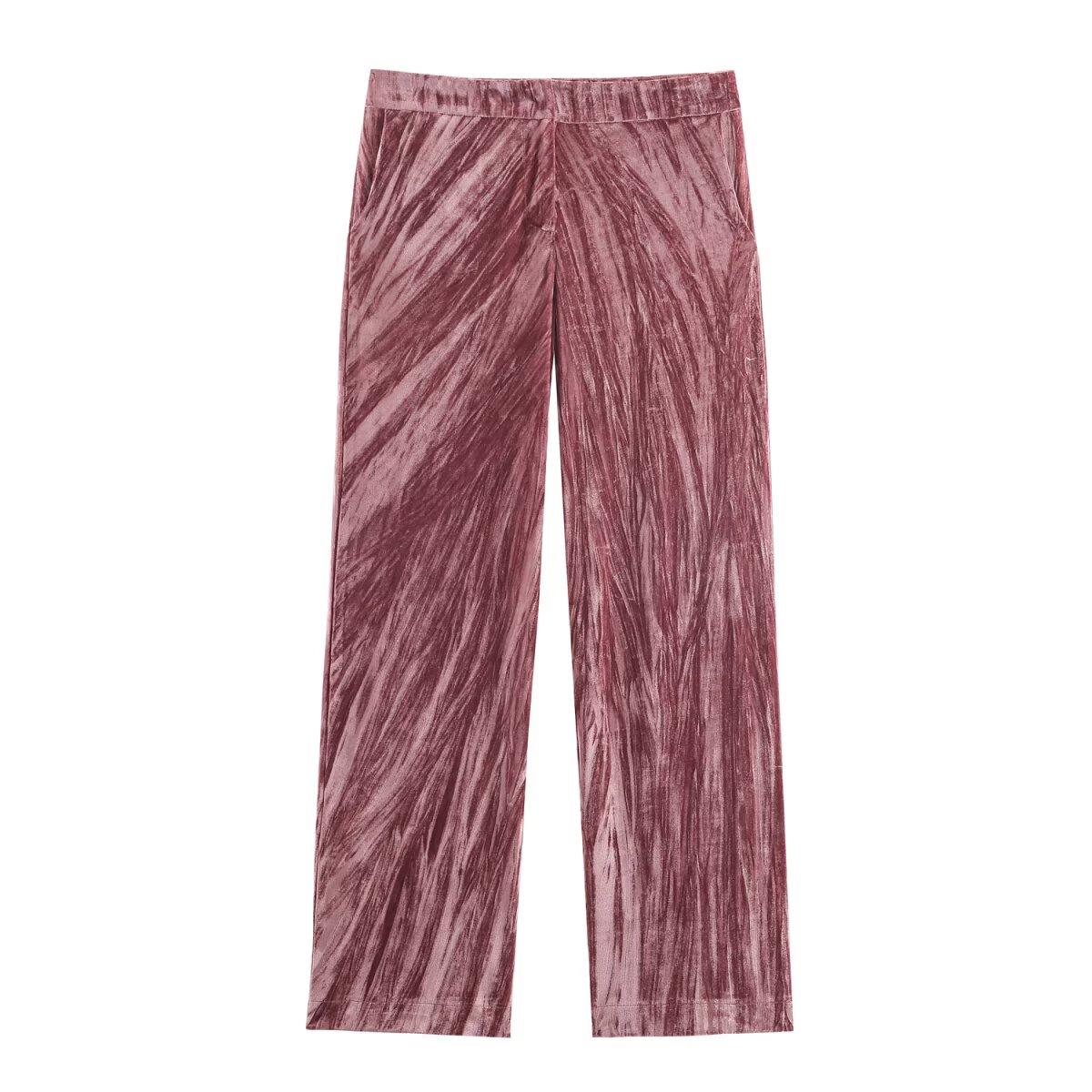

Women s Winter Double-Breasted Feather-Trim Blazer & Straight-Leg Trousers Extra Small