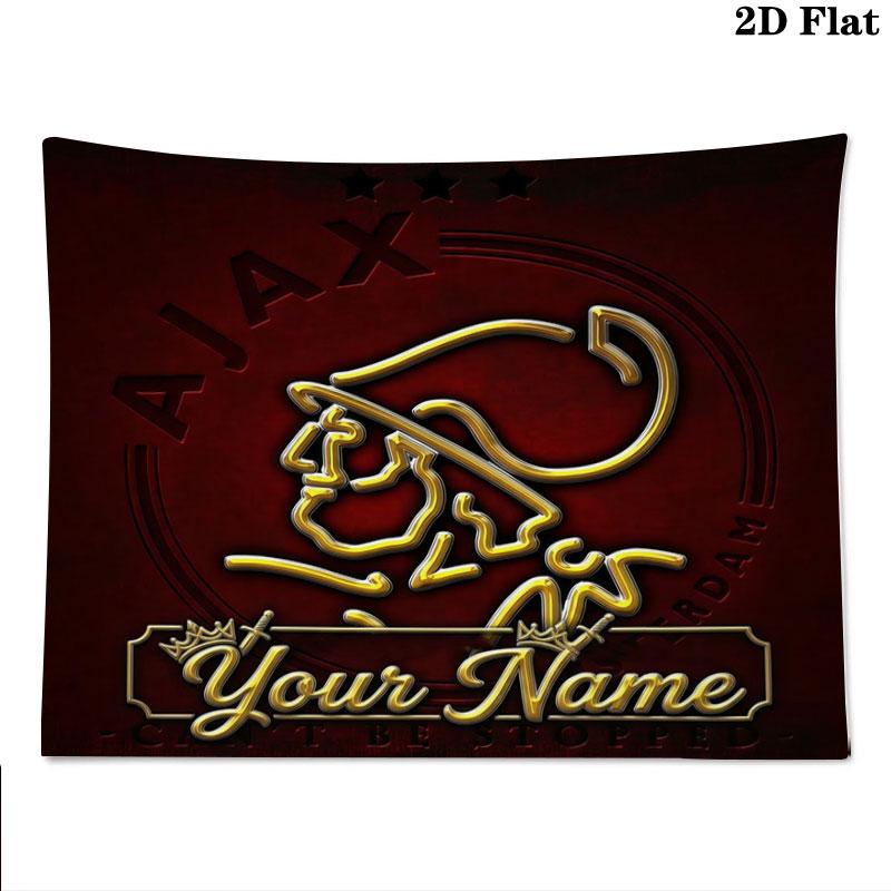 AFC Ajax Custom Name Wall Tapestry Aesthetic Wall Hanging Printed Fabric Blanket Decorative Tapestries for Bedroom Living Room Home Decor