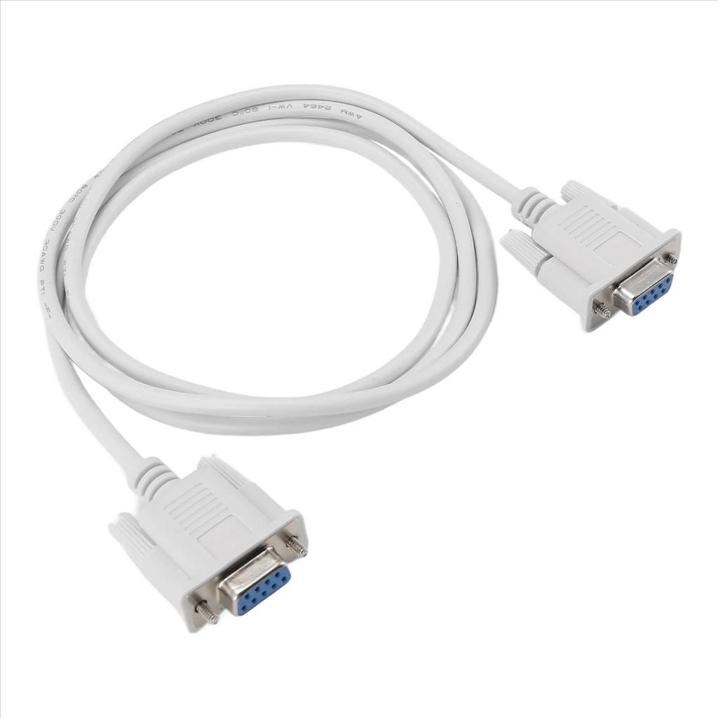 1PC 5ft F / F Serial RS232 Null Modem Cable Female to Female DB9 FTA Connection 9 Pin Data COM Cable Converter PC Accessory