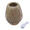 Table Lamp Double Layer Woven 3 Color Temperature Stepless Dimming Vintage Bedside Lamp for Bedroom