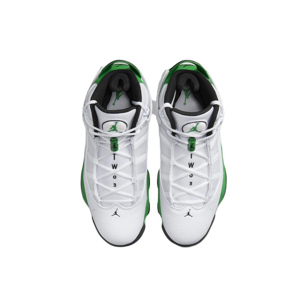 Air Jordan 6 Rings Białe Szczęśliwa Zieleń Męskie Sneakersy Czarne 322992-131