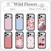 Neue Wildblume 3D Herz Liebe Blume Kirschblütenkuchen Hülle Für iPhone 16 14 13 12 17 Pro Max WF Mädchen Schleife Ballett Tanzschuhe Hülle 15