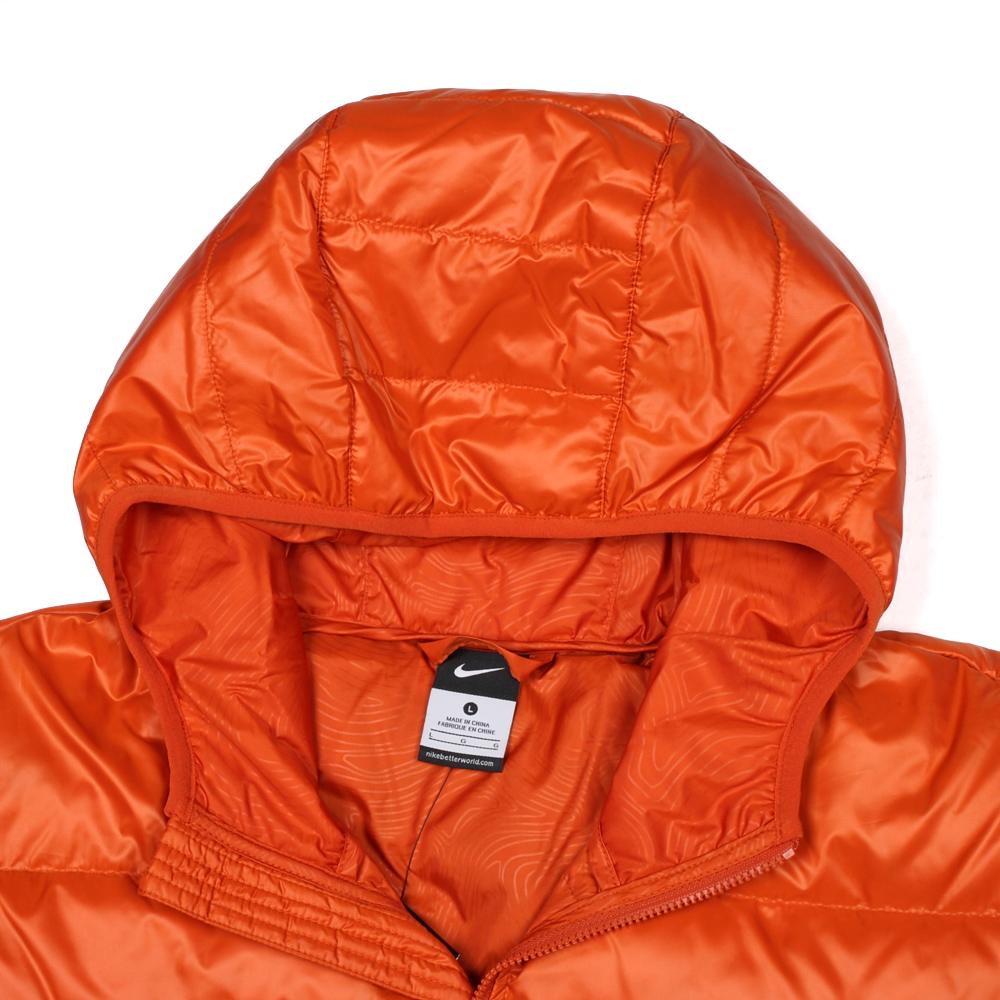 Nike Gray Duck Down Hooded Zipper Solid Color Long Sleeve Down Jacket Men outerwear 484510-832