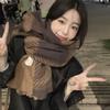Heavy recommendation Maillard color scarf atmosphere coffee color women's brown high-end scarf