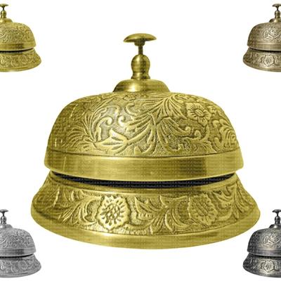 Big Office Brass Desk Calling Bell Unique Vintage Nautical Antique Hotel Counter Decorative Calling Handbells Gifts for Dad Christmas Decor