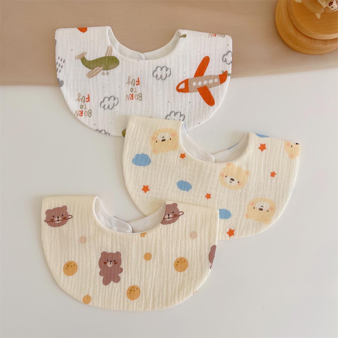

3/4/5pcs Baby Pure Cotton Gauze Bibs Baby Saliva Towel Newborn Bib Absorbent Waterproof Milk Spitting Towel