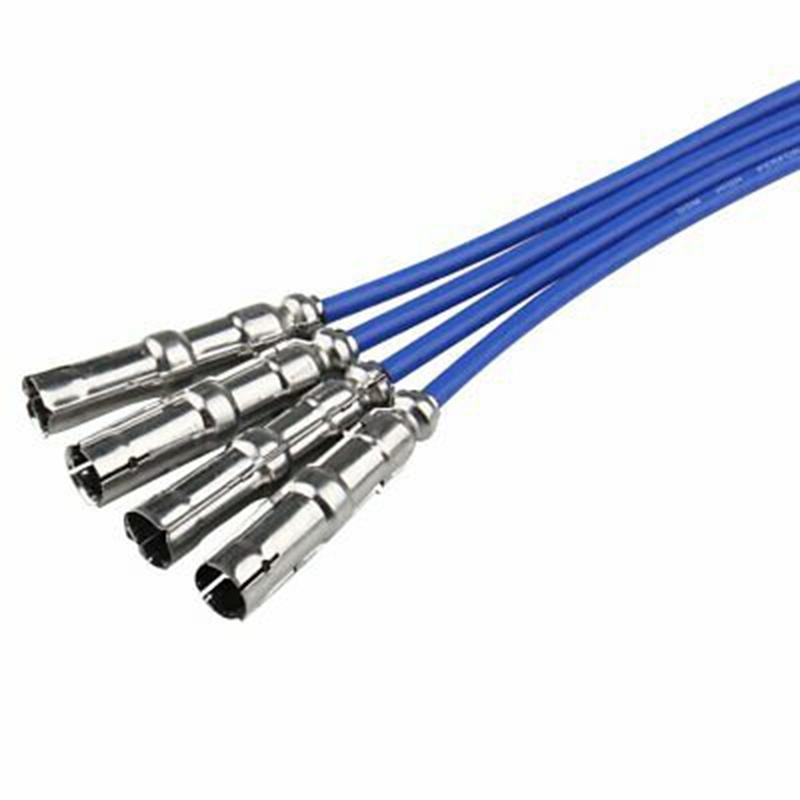 Premium 4PCS 8Mm Car Spark Plug Wiring Harness Car Spark Plug Ignition Wire Set For Beetle Bora Golf Jetta 2.0L 27588 2001-2010