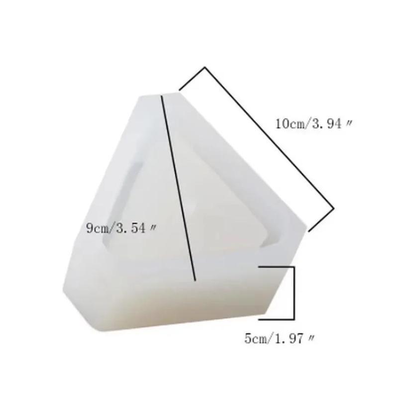 1 Pcs 3D Mold Triangle Concrete Silicone DIY Cement Clay Craft Casting Flower Pot Simple And Generous Wholesale