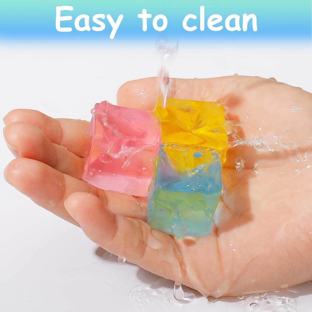 5-100 szt. Kostki Lodu Sensoryczne Zabawki Squishy Fidget Kostka Antystresowa dla Dorosłych Dzieci Ulga w Lęku i Stresie Terapia Rąk Sensoryczne Squishy