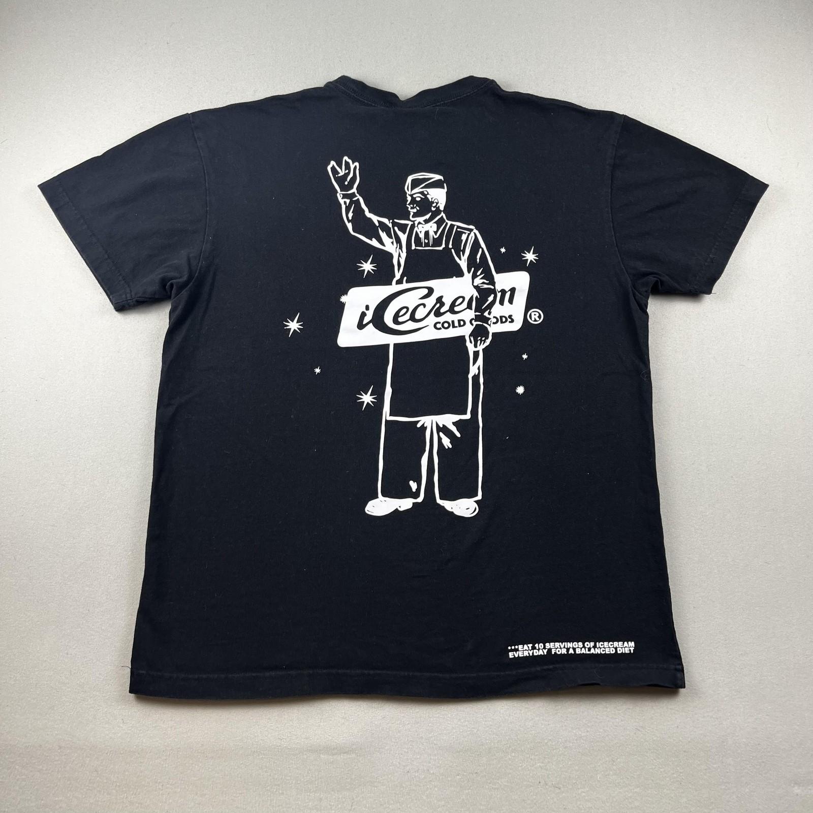 Icecream Man Shirt Mens Small Black Cold Goods Logo Billionaire Boys Club BBC M