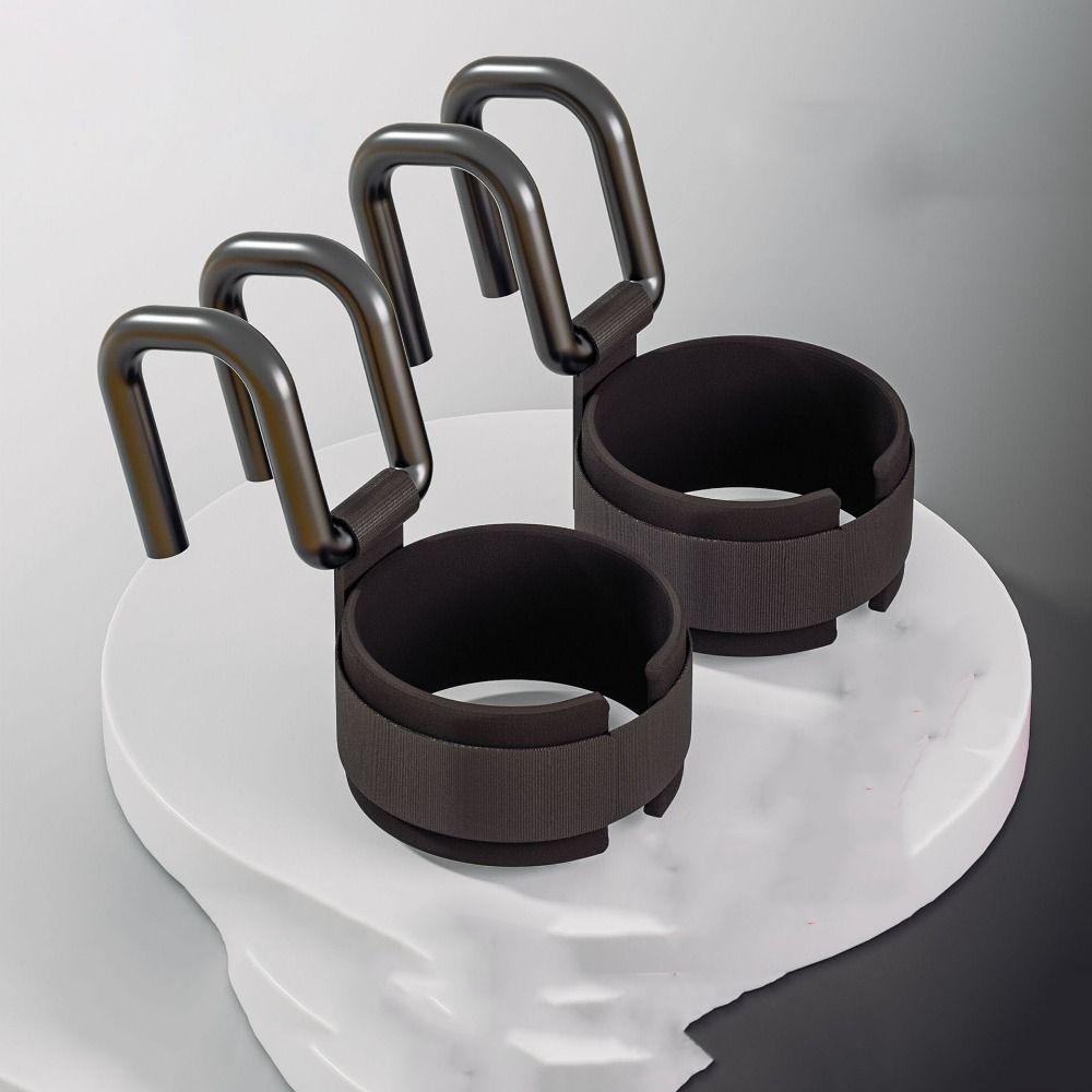 

1 Pair Adjustable Auxiliary Power Wrist Guard Pull-up Steel Hook Grips Strap Fitness чорний