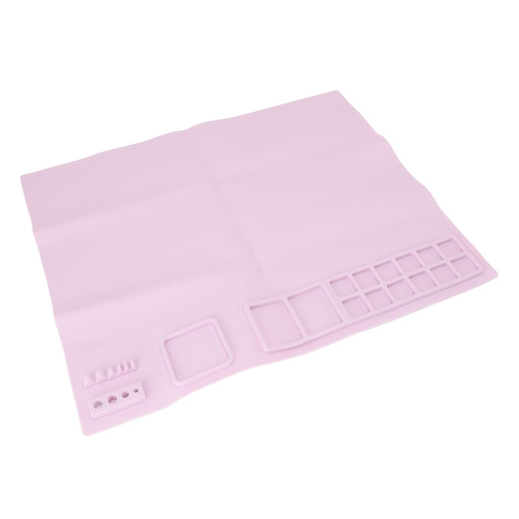 Silicone Painting Mat 51x42.6cm Roseate Flexible Reusable Silicone Art Mat with Palette for Drawing 