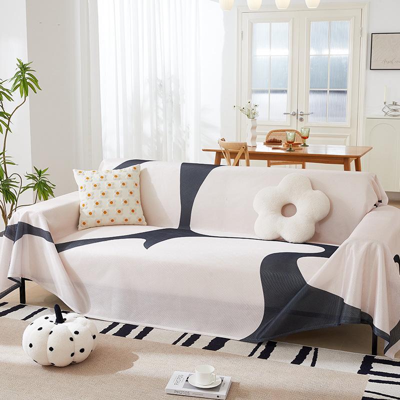 

Summer Ice Silk Sofa Towel Muqing All-Inclusive Sofa Cover Dust Cover Cool Breathable Living Room One-Piece Sofa Cover Cloth 180*130cm