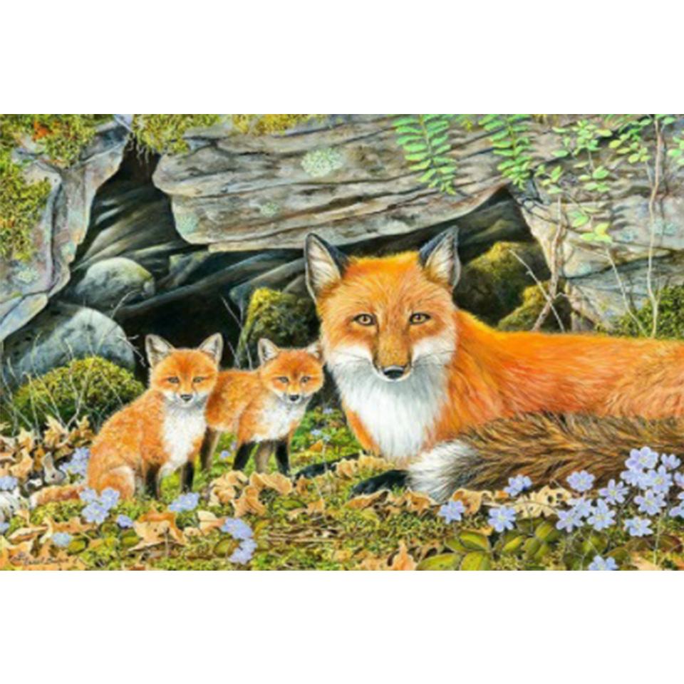 

5D DIY алмазная живопись лиса комплект для вышивки крестом полная алмазная вышивка животное горный хрусталь картина мозаика украшение дома подарок Full Round 20x30CM