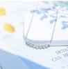 NEW Hot Sale 925 Sterling Silver AAA Zircon Diamond Smile Necklace Simple Design Fashion Women Jewelry Wedding Party Gift