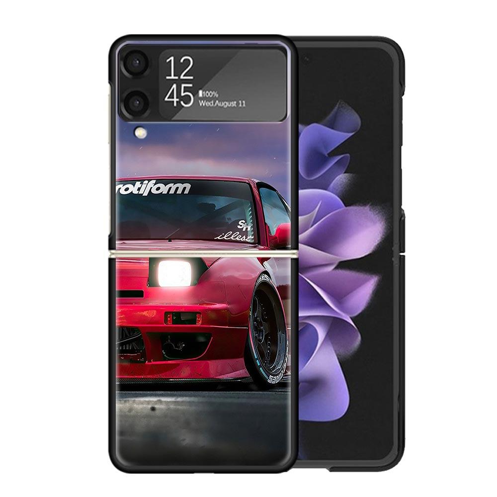

Sport Car Drift JDM Japan Cases For Samsung Galaxy Z Flip 4 5 6 7 3 Z Flip7 Flip6 Flip4 Flip5 Flip3 5G Hard Shockproof Fundas Co Samsung Z Flip 4