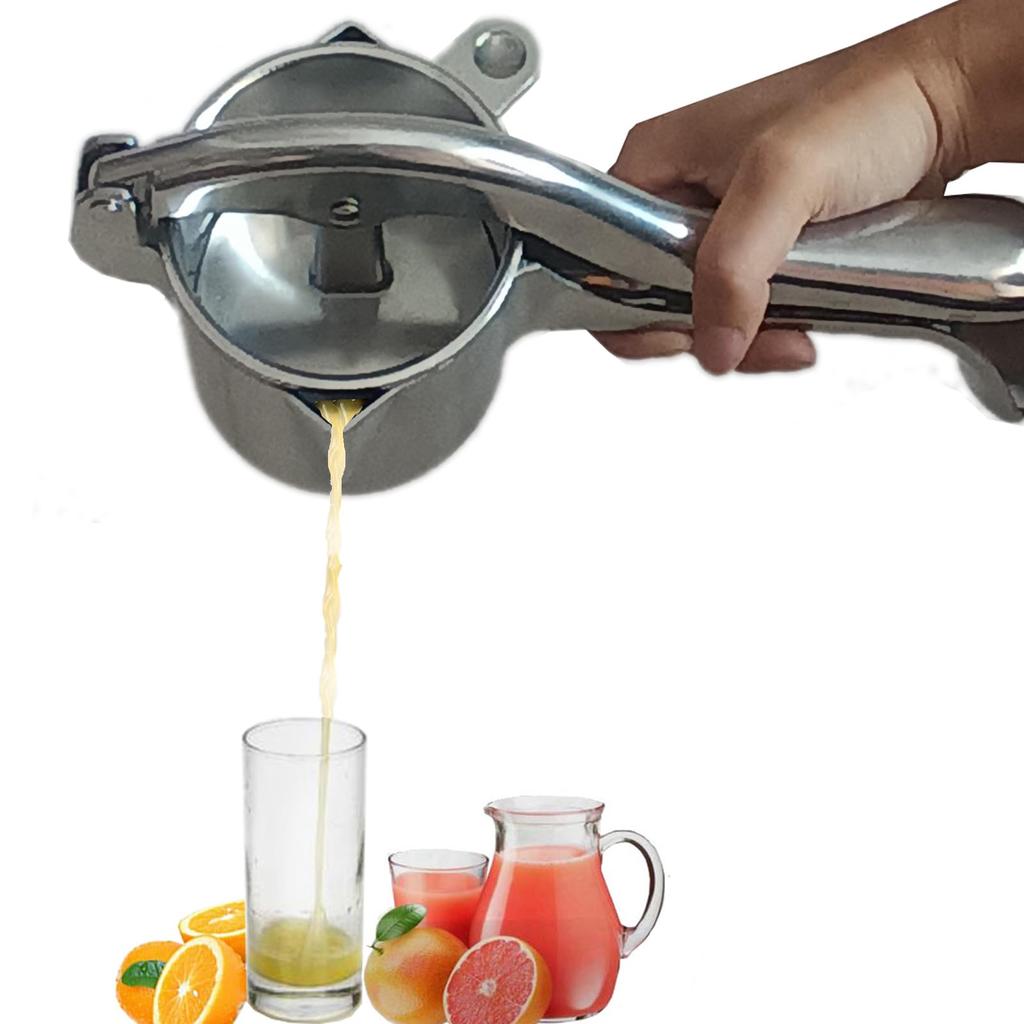 HCTOOL Hand Juicer, Lemon Squeezer, Low-Temperature Juicing, Manual Juicer, Home Juice Extractor, Commercial and Home Use (Silver)