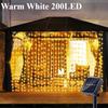 300 LED Solární závěsná světla venkovní vodotěsná zahradní dekorace pohádková girlanda 8 světelných režimů vánoční osvětlení