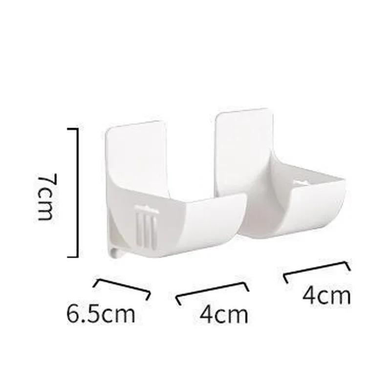 2/4 pièces Plateau de Rangement de Cuisine sans Perçage Support Mural Plastique Poly Support Rouleau Sac Poubelle Sacs Déchets Support Rouleau Film Fraîcheur pour Placard