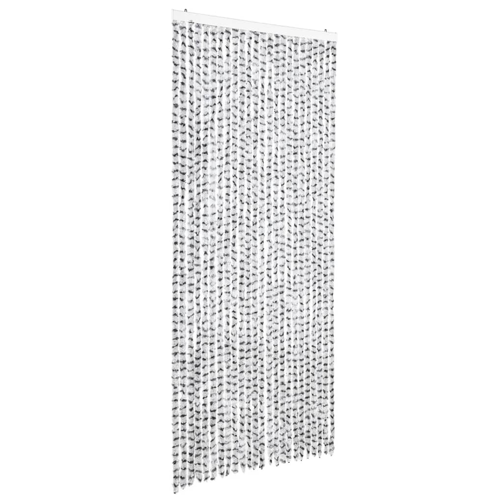 VidaXL Insektenschutz-Vorhang Hell- und Dunkelgrau 100x220 cm Chenille
