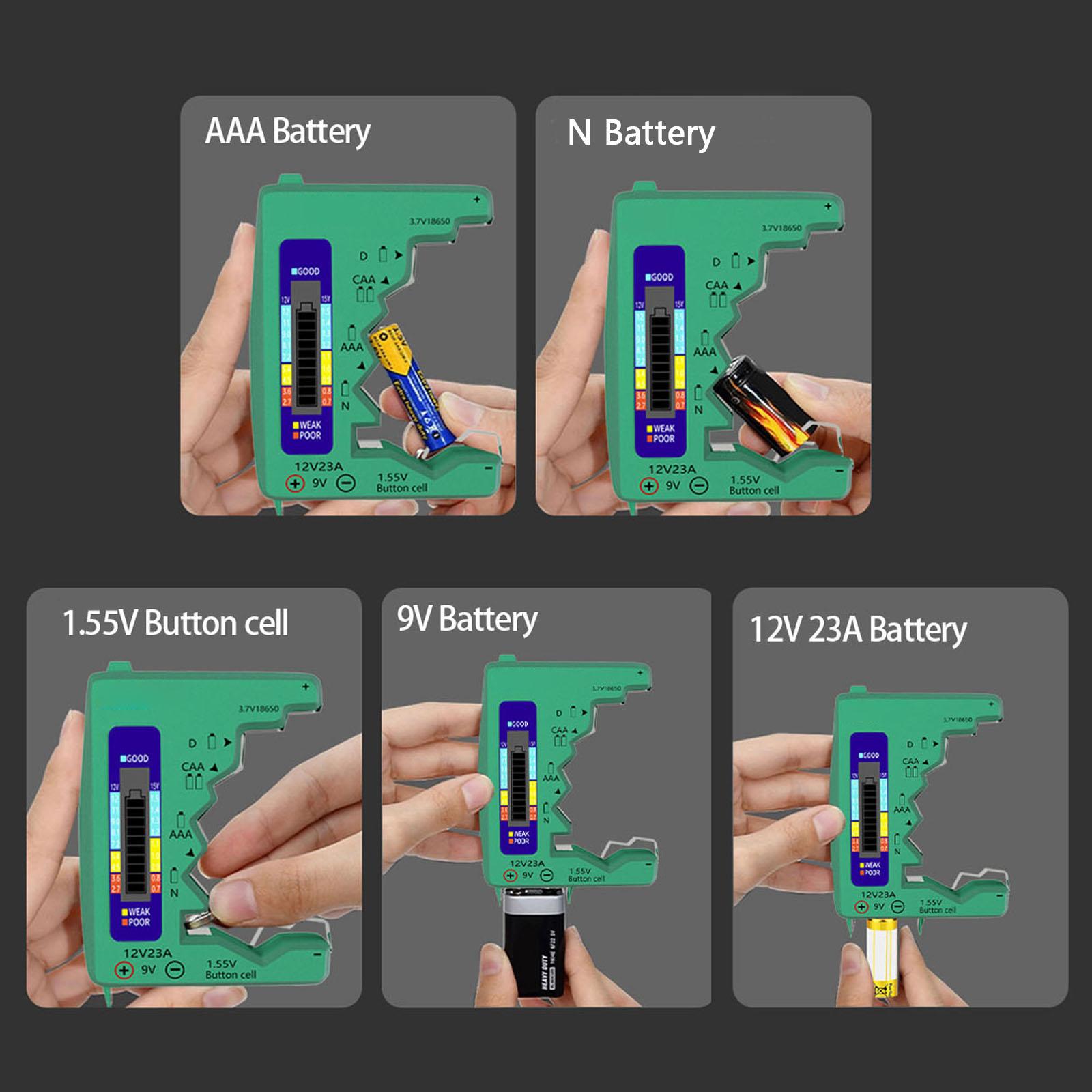 Button Cell Battery Checker Battery Tester Checker Small Volts Checker LCD Display Battery Tester for Various Batteries 1