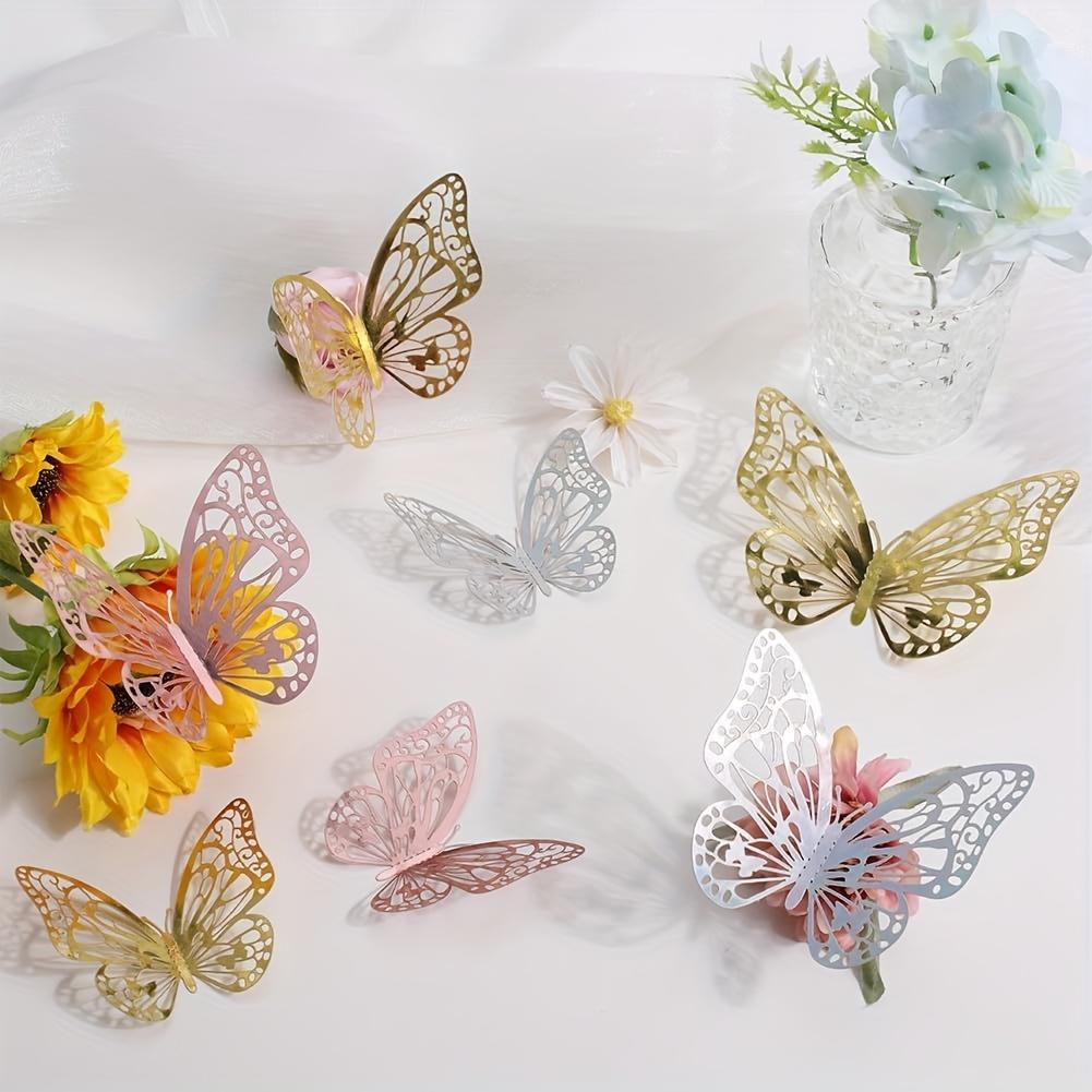 12pcs 3D Butterfly Decoration, Simulated Butterfly Stickers, Living Room Refrigerator Decoration, Background Wall Decoration