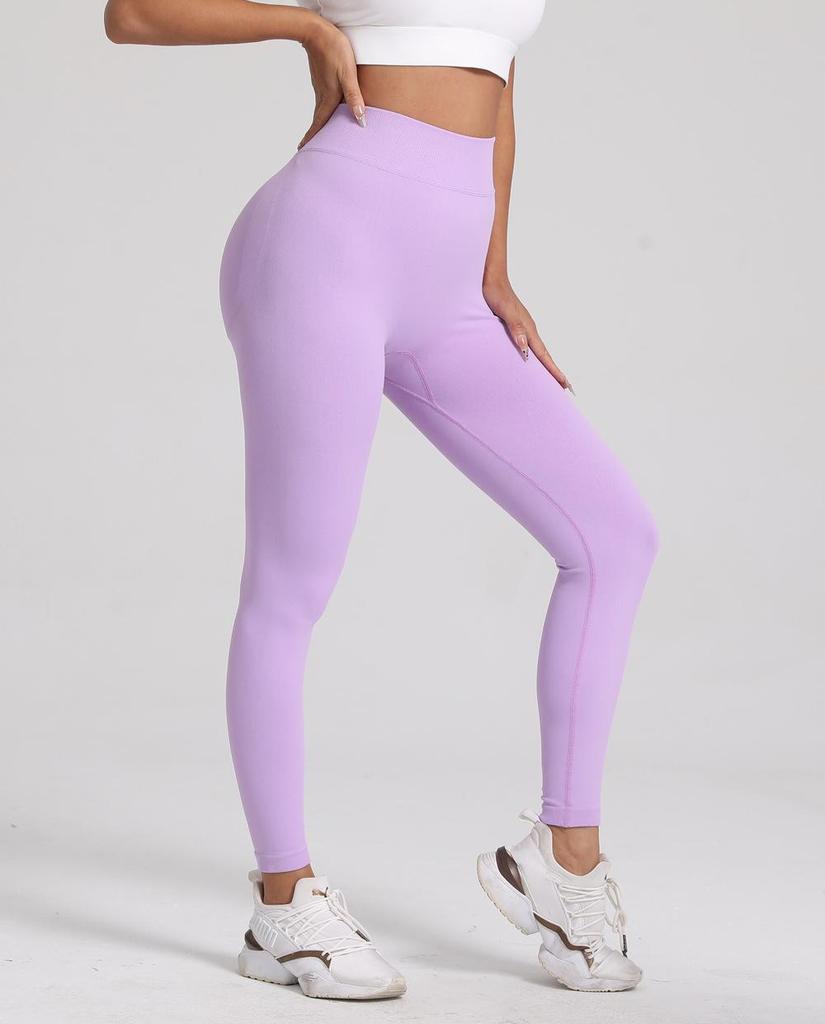 High Waist Seamless Yoga Leggings - Women's Peach Butt Lifting Sports Pants for Running and Fitness