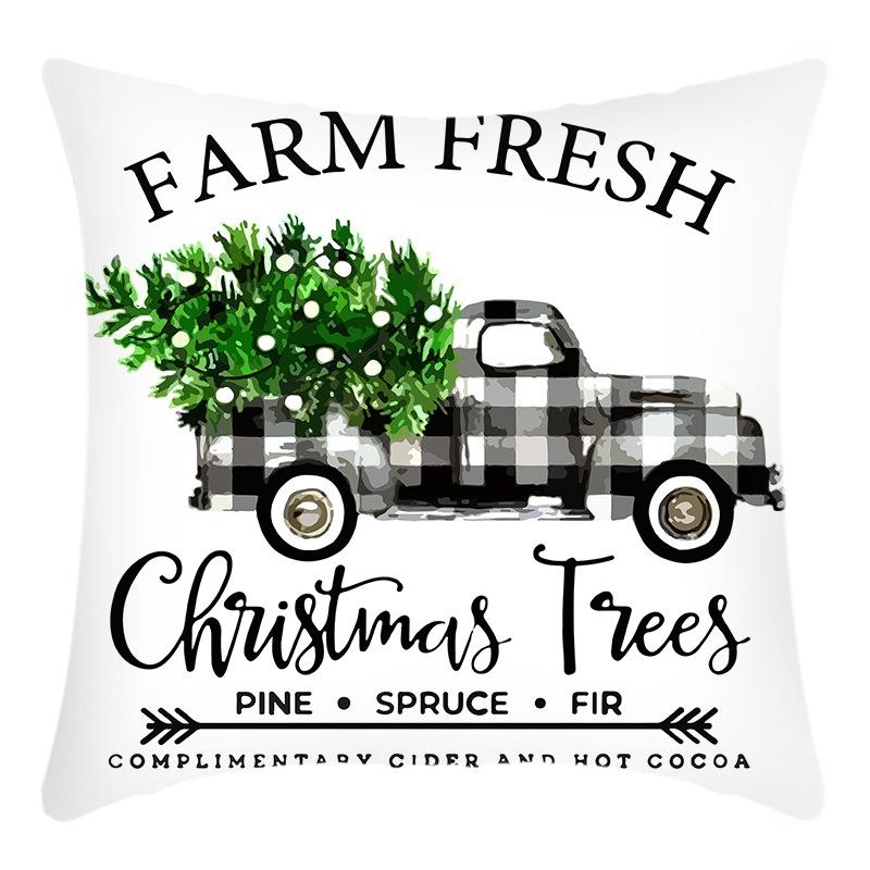 New Pillowcase Green Plant Letter Print Pillowcase Pine Print Pillowcase Home Sofa