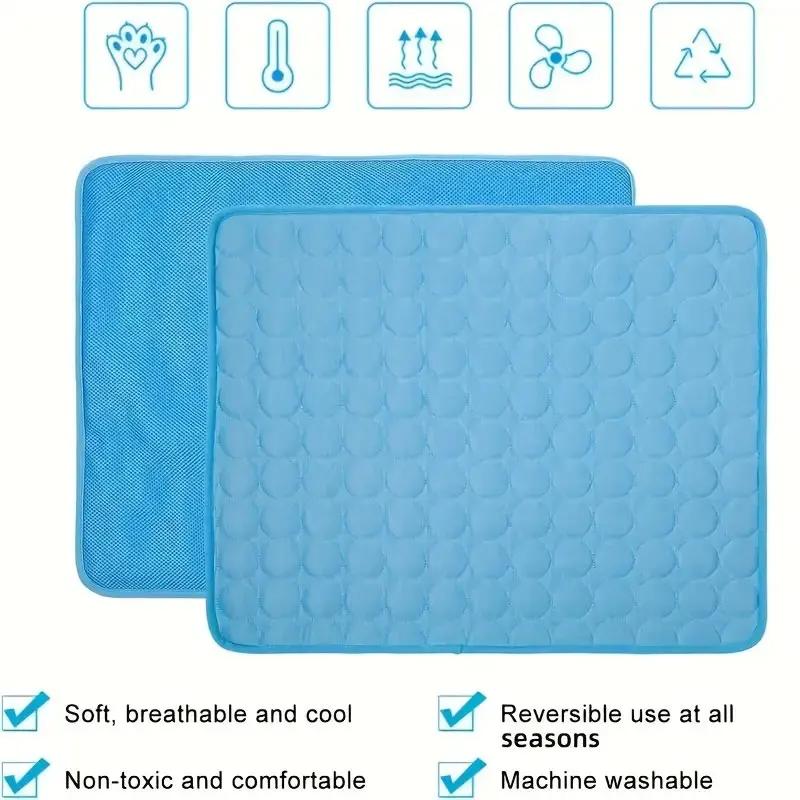 Self Cooling Mat Pet Cat Cooling Mat And Sleeping Pad For Pets Summer Cool Pads Blanket Washable Ice Silk Breathable Mat