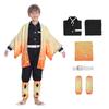 Anime Demon Slayer Agatsuma Zenitsu Cosplay Kostüm Cartoon Kimetsu No Yaiba Zenitsu Kostüm Sutis Perücken Halloween für Kinder Erwachsene