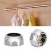 5Pcs Round Tube Clothes Rod Octagonal Flange Holder Base Wardrobe Tube Bracket (25mm Diameter)